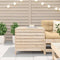 vidaXL - Tuinvoetenbank - 62x63,5x53,5 - cm - massief - grenenhout