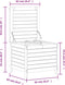 vidaXL - Tuinvoetenbank - 62x63,5x53,5 - cm - massief - grenenhout - wit