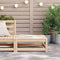 vidaXL - Tuinvoetenbank - 70x70x30 - cm - massief - grenenhout