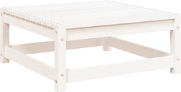 vidaXL - Tuinvoetenbank - 70x70x30 - cm - massief - grenenhout - wit