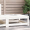 vidaXL - Tuinvoetenbank - 70x70x30 - cm - massief - grenenhout - wit