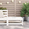 vidaXL - Tuinvoetenbank - 70x70x30 - cm - massief - grenenhout - wit