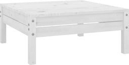 vidaXL - Tuinvoetenbank - massief - grenenhout - wit