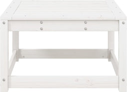 vidaXL - Tuinvoetenbank - massief - grenenhout - wit
