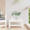 vidaXL - Tuinvoetenbank - massief - grenenhout - wit