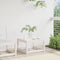 vidaXL - Tuinvoetenbank - massief - grenenhout - wit