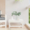 vidaXL - Tuinvoetenbank - massief - grenenhout - wit
