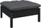 vidaXL - Tuinvoetenbank - met - antracietkleurig - kussen - grenenhout - wit