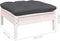 vidaXL - Tuinvoetenbank - met - antracietkleurig - kussen - grenenhout - wit