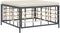 vidaXL - Tuinvoetenbank - met - beige - kussen - poly - rattan