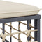 vidaXL - Tuinvoetenbank - met - beige - kussen - poly - rattan