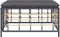 vidaXL - Tuinvoetenbank - met - donkergrijs - kussen - poly - rattan