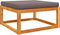 vidaXL - Tuinvoetenbank - met - kussen - 65x65x29 - massief - acaciahout