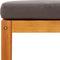 vidaXL - Tuinvoetenbank - met - kussen - 65x65x29 - massief - acaciahout