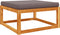 vidaXL - Tuinvoetenbank - met - kussen - 65x65x29 - massief - acaciahout