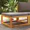 vidaXL - Tuinvoetenbank - met - kussen - 65x65x29 - massief - acaciahout