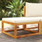 vidaXL - Tuinvoetenbank - met - kussen - 65x65x29 - massief - acaciahout