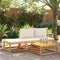 vidaXL - Tuinvoetenbank - met - kussen - 65x65x29 - massief - acaciahout