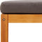 vidaXL - Tuinvoetenbank - met - kussen - 65x65x29 - massief - acaciahout