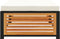 vidaXL - Tuinvoetenbank - met - kussen - 68x68x30 - cm - massief - acaciahout
