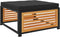vidaXL - Tuinvoetenbank - met - kussen - 68x68x30 - cm - massief - acaciahout
