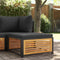 vidaXL - Tuinvoetenbank - met - kussen - 68x68x30 - cm - massief - acaciahout