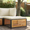 vidaXL - Tuinvoetenbank - met - kussen - 68x68x30 - cm - massief - acaciahout