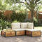 vidaXL - Tuinvoetenbank - met - kussen - 68x68x30 - cm - massief - acaciahout