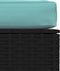 vidaXL - Tuinvoetenbank - met - kussen - 70x70x30 - cm - poly - rattan - zwart