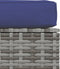 vidaXL - Tuinvoetenbank - met - kussen - 70x70x30 - cm - poly - rattan - grijs