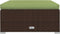 vidaXL - Tuinvoetenbank - met - kussen - 70x70x30 - cm - poly - rattan - bruin