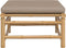 vidaXL - Tuinvoetenbank - met - kussen - bamboe - taupe