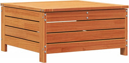 vidaXL - Tuinvoetenbank - met - kussen - massief - grenenhout - wasbruin