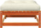 vidaXL - Tuinvoetenbank - met - kussen - massief - grenenhout - wasbruin