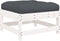 vidaXL - Tuinvoetenbank - met - kussen - massief - grenenhout - wit