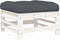 vidaXL - Tuinvoetenbank - met - kussen - massief - grenenhout - wit