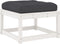 vidaXL - Tuinvoetenbank - met - kussen - massief - grenenhout - wit