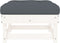 vidaXL - Tuinvoetenbank - met - kussen - massief - grenenhout - wit