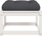vidaXL - Tuinvoetenbank - met - kussen - massief - grenenhout - wit