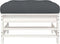 vidaXL - Tuinvoetenbank - met - kussen - massief - grenenhout - wit
