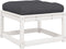 vidaXL - Tuinvoetenbank - met - kussen - massief - grenenhout - wit