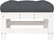 vidaXL - Tuinvoetenbank - met - kussen - massief - grenenhout - wit