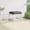 vidaXL - Tuinvoetenbank - met - kussen - massief - grenenhout - wit