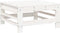 vidaXL - Tuinvoetenbank - met - kussen - massief - grenenhout - wit