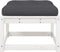 vidaXL - Tuinvoetenbank - met - kussen - massief - grenenhout - wit