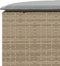 vidaXL - Tuinvoetenbank - met - kussen - poly - rattan - beige
