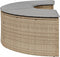 vidaXL - Tuinvoetenbank - met - kussen - poly - rattan - beige