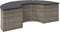 vidaXL - Tuinvoetenbank - met - kussen - poly - rattan - grijs