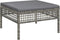 vidaXL - Tuinvoetenbank - met - kussen - poly - rattan - grijs