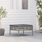 vidaXL - Tuinvoetenbank - met - kussen - poly - rattan - grijs